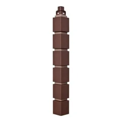 Фасадная панель Наружный угол кирпич клинкерный (коричневый), 0,45 х 0,16м