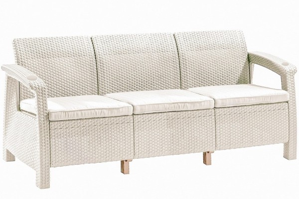 Трёхместный диван  Yalta Sofa 3 Seat белый купить в Феодосии
