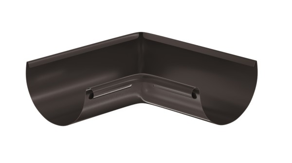 Водосток Aquasistem, система 125x90 - Угол желоба, внутренний 90° RR 32 Тёмно-Коричневый купить в Феодосии