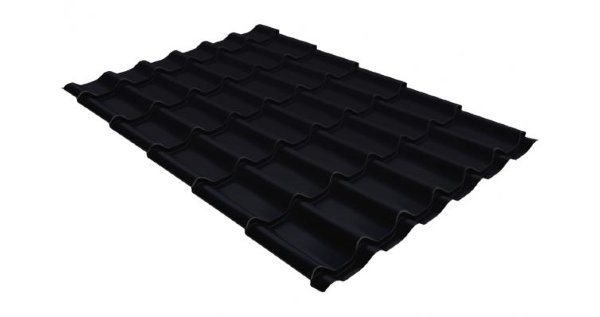 Металлочерепица классик GL 0,5 Velur20 RAL 9005 черный купить в Феодосии