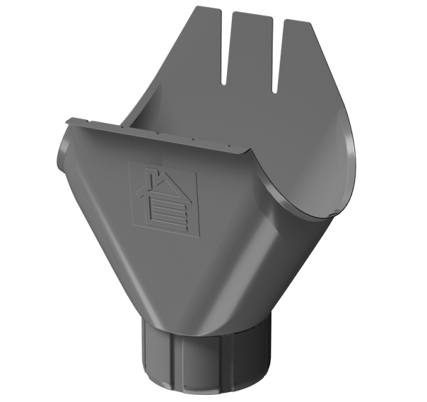Воронка желоба D125 Döcke STAL PREMIUM Графит, (RAL 7024) купить в Феодосии