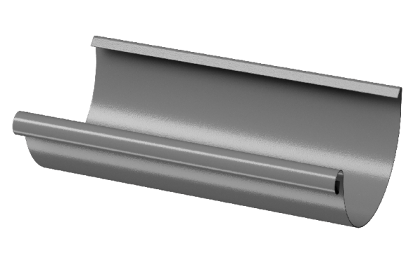 Желоб полукруглый D125 3 м Döcke STAL PREMIUM Графит, (RAL 7024) купить в Феодосии