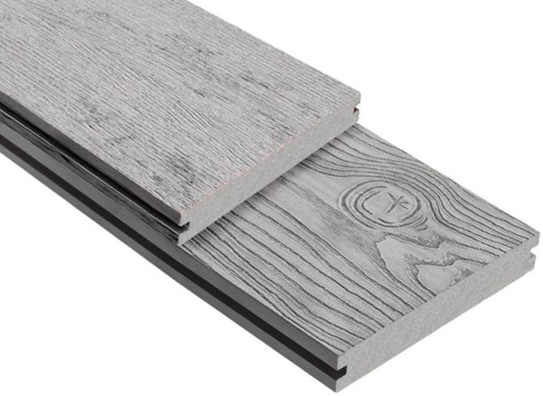 Террасная доска ДПК Outdoor 3D полнотелая STORM/OCEAN GREY серая микс купить в Феодосии