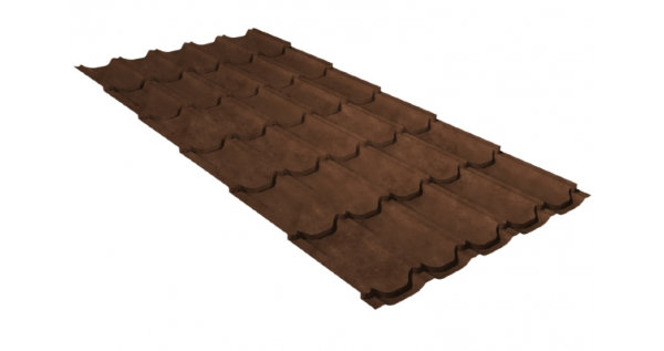 Металлочерепица квинта плюс GL 0,5 Safari Twincolor Brown купить в Феодосии