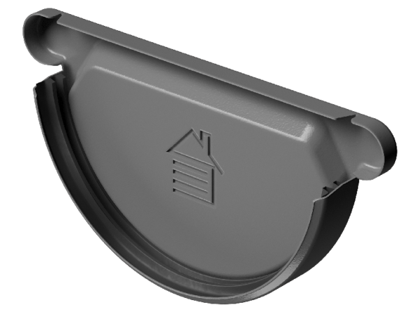 Заглушка желоба D125 Döcke STAL PREMIUM Графит, (RAL 7024) купить в Феодосии