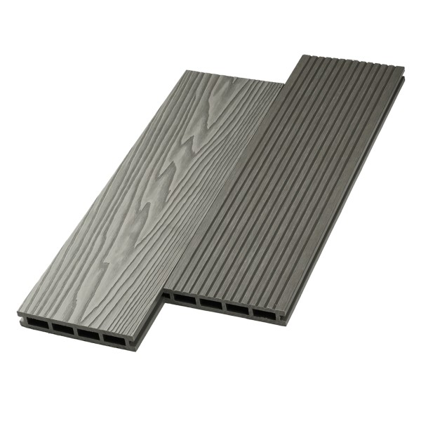 Террасная доска ДПК NanoWood двусторонняя New 3D тиснение + вельвет Серый купить в Феодосии