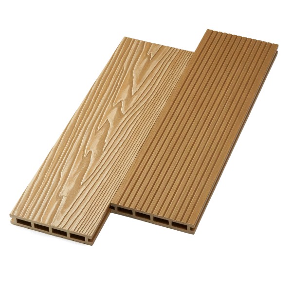 Террасная доска ДПК NanoWood двусторонняя New 3D тиснение + вельвет Орех купить в Феодосии