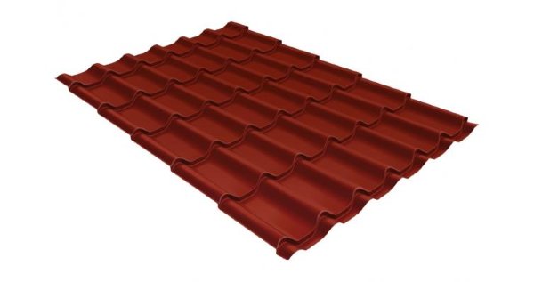 Металлочерепица классик GL 0,5 Velur20 RAL 3009 оксидно-красный купить в Феодосии
