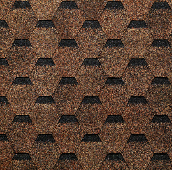 Гибкая черепица EURASIA Docke, Коллекция ШЕСТИГРАННИК Светло-коричневый купить в Феодосии