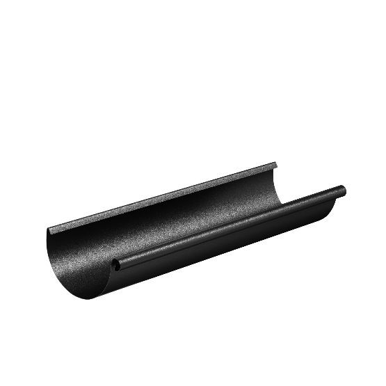 Водосток Aquasistem, система 125x90 - Водосточный желоб 3.00м RAL 9005 Чёрный купить в Феодосии