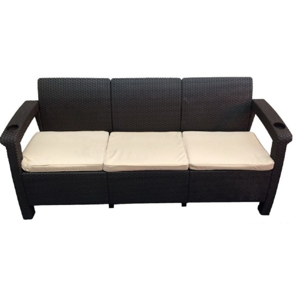 Трёхместный диван  Yalta Sofa 3 Seat венге купить в Феодосии