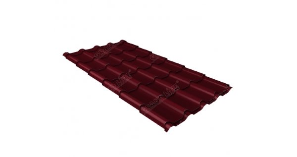 Металлочерепица камея 0,5 Satin RAL 3005 красное вино купить в Феодосии