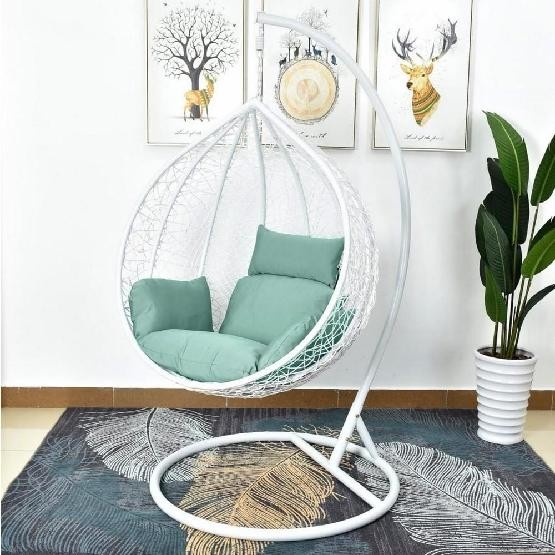 Кресло Подвесное из искусственного ротанга AFM-168A-L White/Green купить в Феодосии