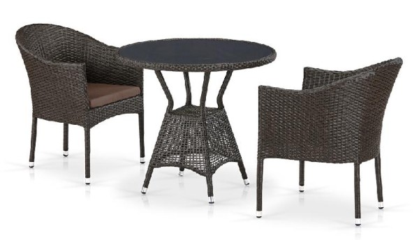 Комплект плетеной мебели AFINA из иск. ротанга T707ANS/Y350-W53 Brown 2Pcs купить в Феодосии