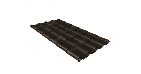 Металлочерепица камея 0,5 Satin RR 32 темно-коричневый купить в Феодосии