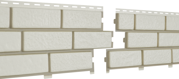 Фасадная панель Ю-Пласт Стоун Хаус Кирпич с декорированным швом Белый купить в Феодосии