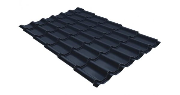 Металлочерепица классик 0,5 Satin RAL 7024 мокрый асфальт купить в Феодосии