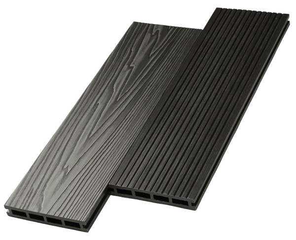 Террасная доска ДПК NanoWood двусторонняя New 3D тиснение + вельвет Графит купить в Феодосии