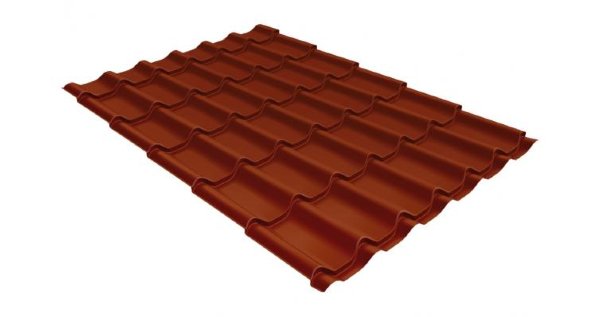 Металлочерепица классик GL 0,5 Velur20 RAL 8004 терракота купить в Феодосии