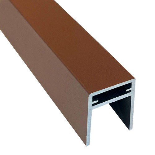 П-профиль Алюминиевый EasyDecking 35x25 Коричневый купить в Феодосии