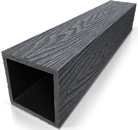 Столб ДПК 3D GardenParkett фактура дерева Графит купить в Феодосии