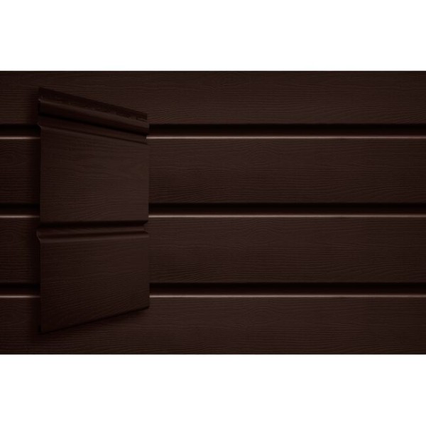 Виниловый сайдинг Grand Line Double-Брус Тёмный Дуб купить в Феодосии