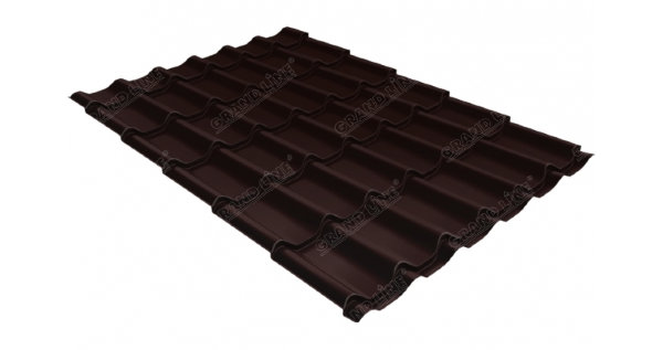 Металлочерепица классик GL 0,5 Quarzit RAL 8017 шоколад Metallic купить в Феодосии
