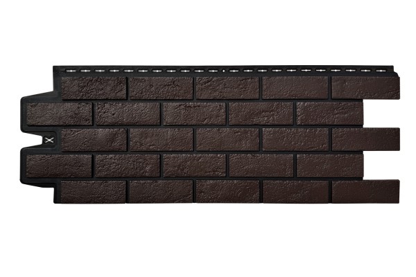 ФП Grand Line состаренный кирпич премиум Шоколадный (шов RAL 9005) купить в Феодосии