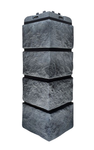 Угол наружный Grand Line Колотый Камень Антрацит, Шов чёрный купить в Феодосии