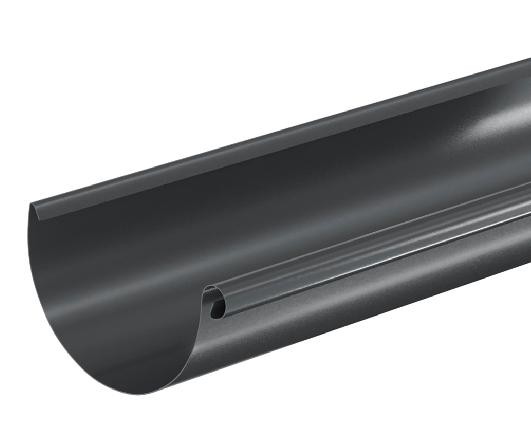 Водосток Aquasistem, система 125x90 - Водосточный желоб 3.00м RAL 7024 Тёмно-серый купить в Феодосии